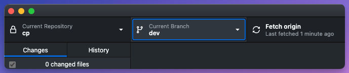 GitHub Desktop default