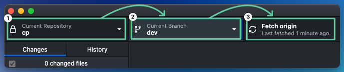 GitHub Desktop screenshot instructions